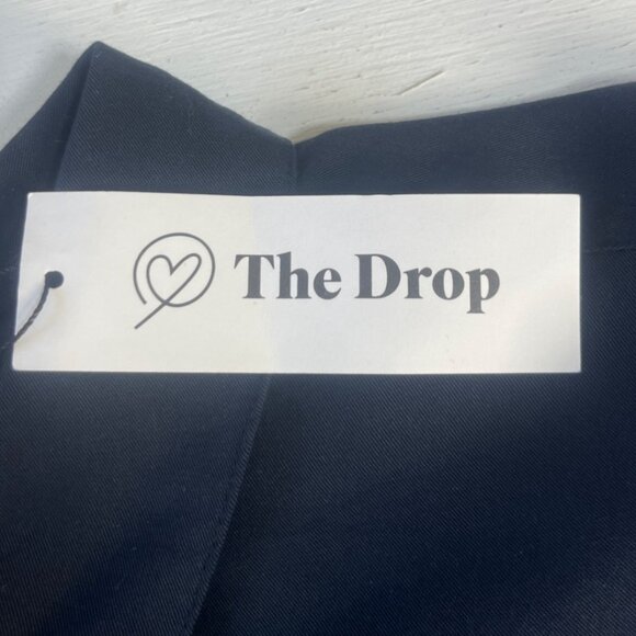 The Drop Relaxed Pocket Shirt Button Front Womens Large Blue New - Picture 10 of 10